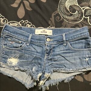Hollister Blue Distressed Jean Shorts